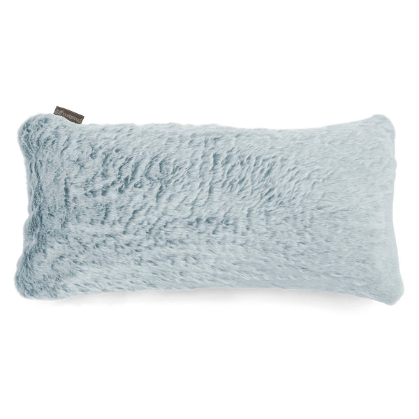 Coussin Rectangulaire Géant 40 x 80cm - Fausse Fourrure Lapin Bleu Pastel 01