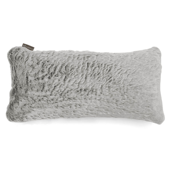 Coussin Rectangulaire Géant 40 x 80cm - Fausse Fourrure Lapin Gris clair 01