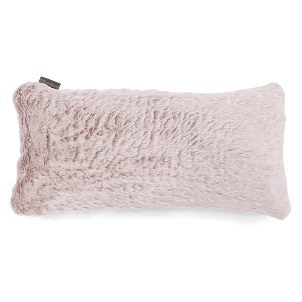 Coussin Rectangulaire Géant 40 x 80cm - Fausse Fourrure Lapin Rose Pastel 01
