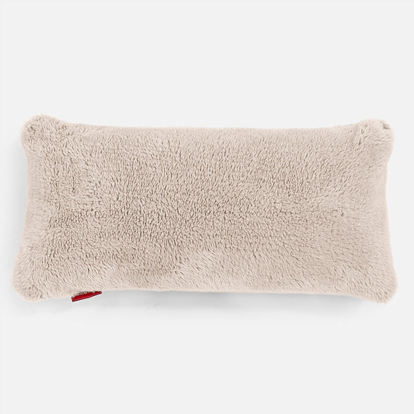 Coussin Rectangulaire Géant 40 x 80cm - Fausse Fourrure Nounours Vison 01