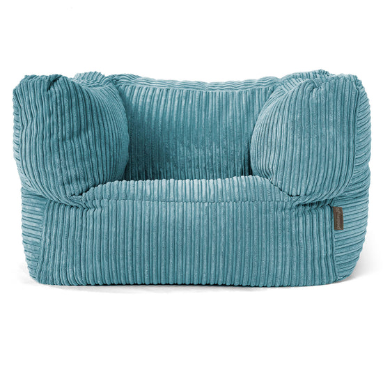 Albert Pouf Fauteuil Design - Côtelé Mer Égéé 01