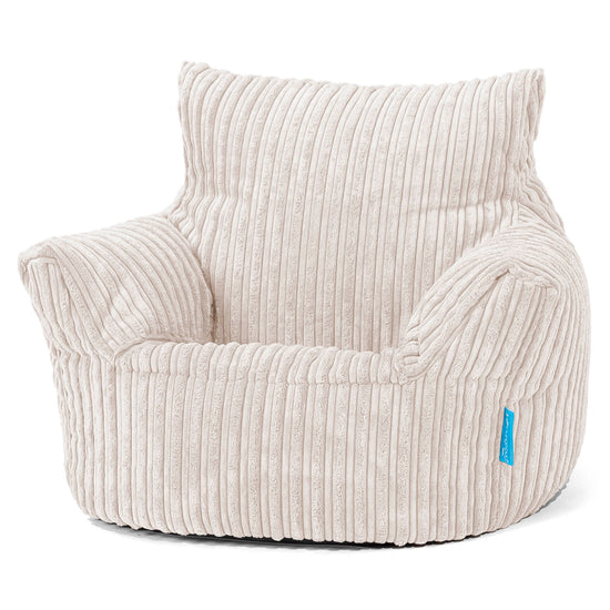 Fauteuil Pouf Bambin 1-3 ans - Côtelé Ivoire 01
