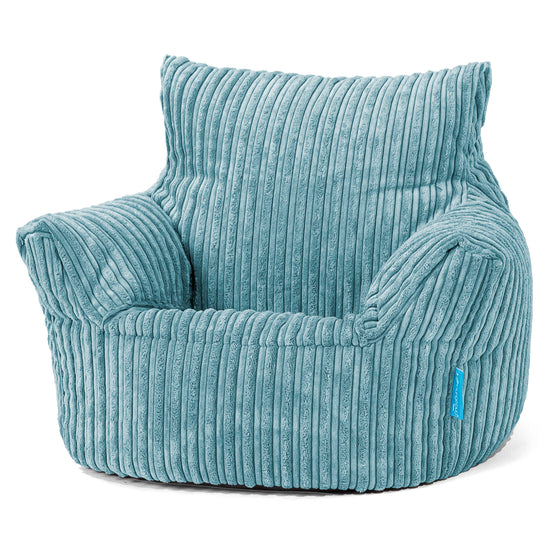 Fauteuil Pouf Bambin 1-3 ans - Côtelé Mer Égée 01