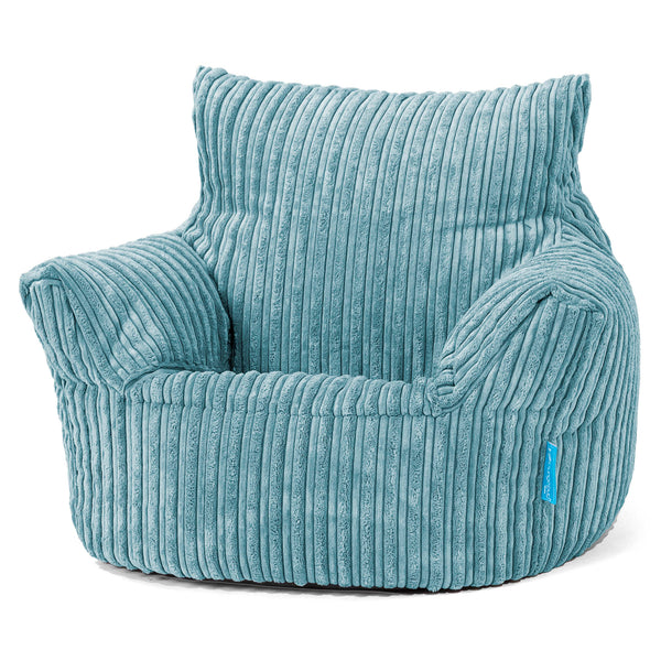 Fauteuil Pouf Bambin 1-3 ans - Côtelé Mer Égée 01