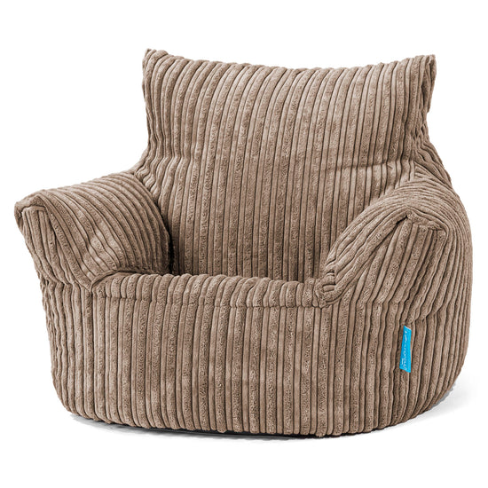 Fauteuil Pouf Bambin 1-3 ans - Côtelé Moka 01