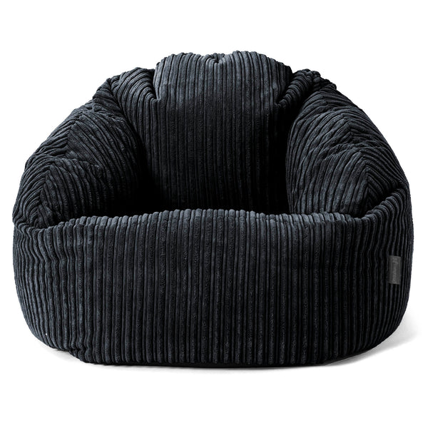 Pouf Chaise Bubble - Côtelé Noir 01