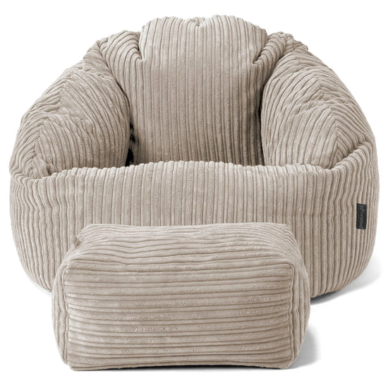 Pouf Chaise Bubble - Côtelé Vison 02