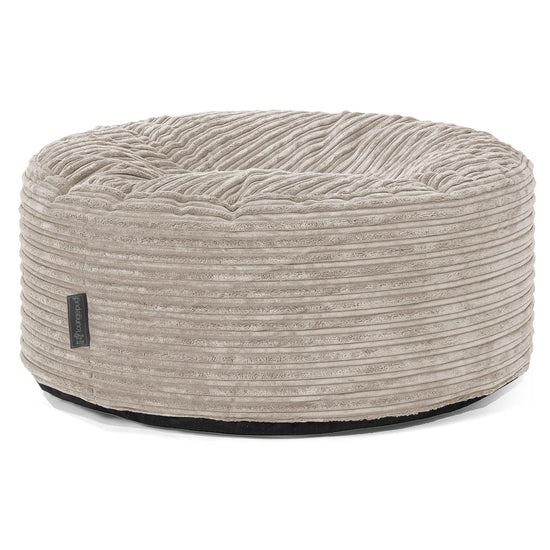 Pouf Design Rond - Côtelé Vison 01