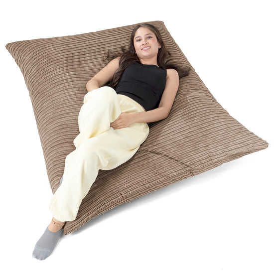 Pouf Géant XXL - Côtelé Moka 02