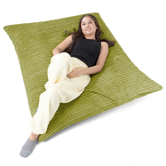 Pouf Géant XXL - Côtelé Vert Acide 03