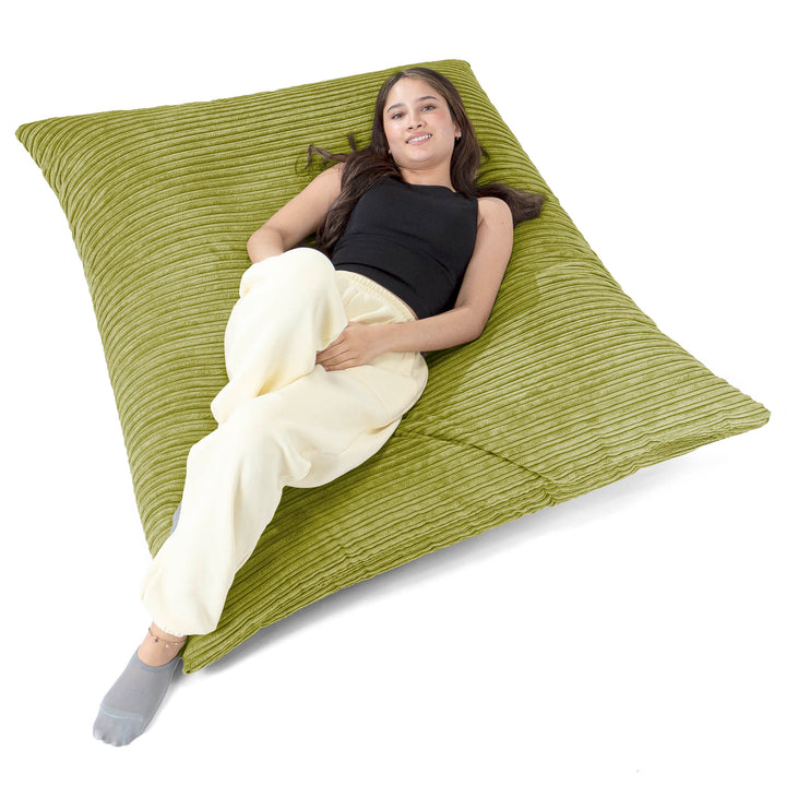 Pouf Géant XXL - Côtelé Vert Acide 03