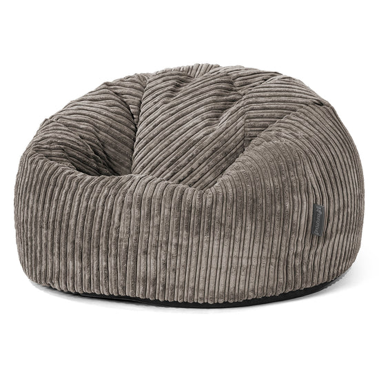 Pouf Poire Classique - Côtelé Anthracite 01