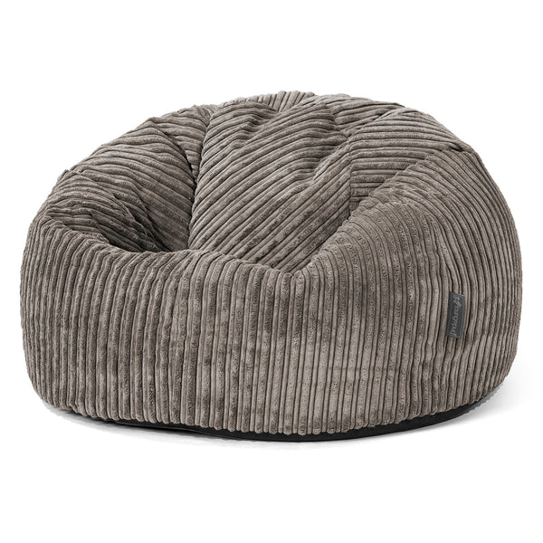 Pouf Poire Classique - Côtelé Anthracite 01