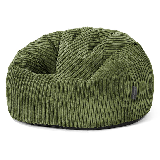 Pouf Poire Classique - Côtelé Vert Forêt 01