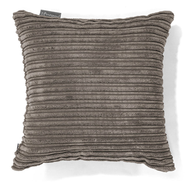 Coussin 47 x 47cm - Côtelé Anthracite 01