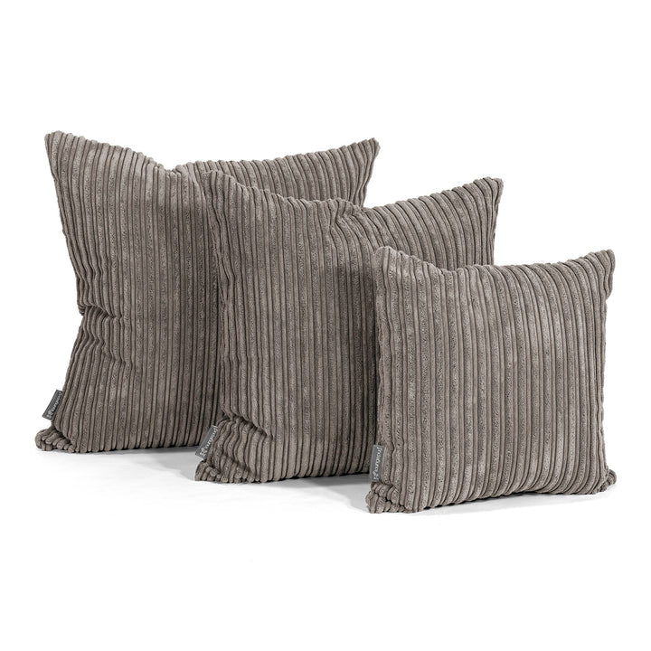 Coussin 47 x 47cm - Côtelé Anthracite 02