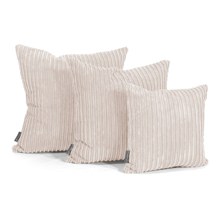 Coussin 47 x 47cm - Côtelé Ivoire 02