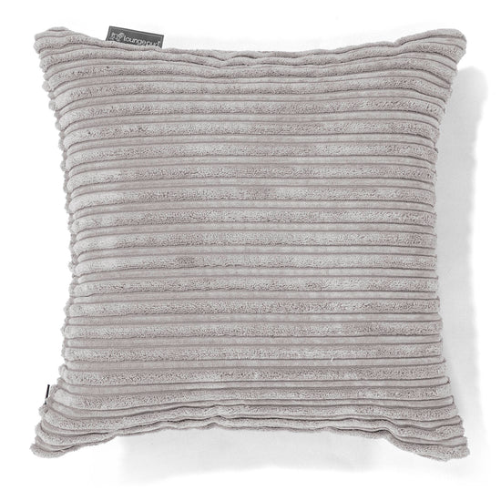 Housse de Coussin 47 x 47cm - Côtelé Gris Argent 01