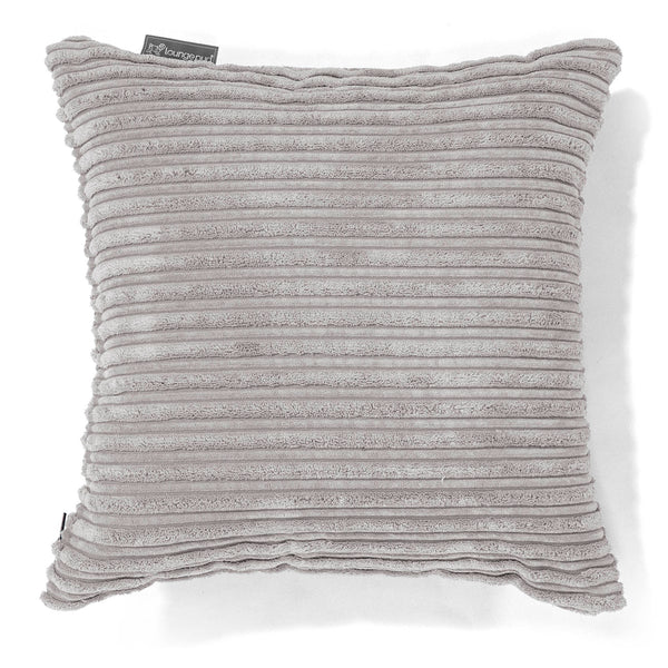 Housse de Coussin 47 x 47cm - Côtelé Gris Argent 01