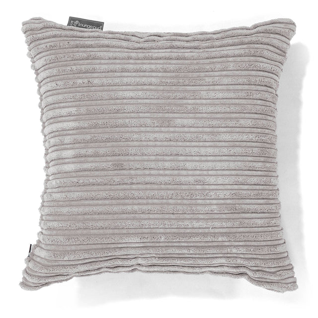 Housse de Coussin 47 x 47cm - Côtelé Gris Argent 01