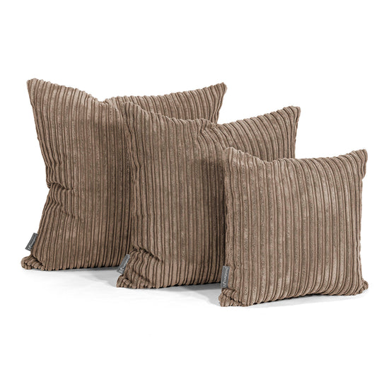 Coussin 47 x 47cm - Côtelé Moka 02
