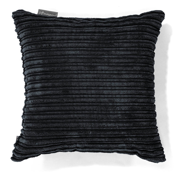 Coussin 47 x 47cm - Côtelé Noir 01