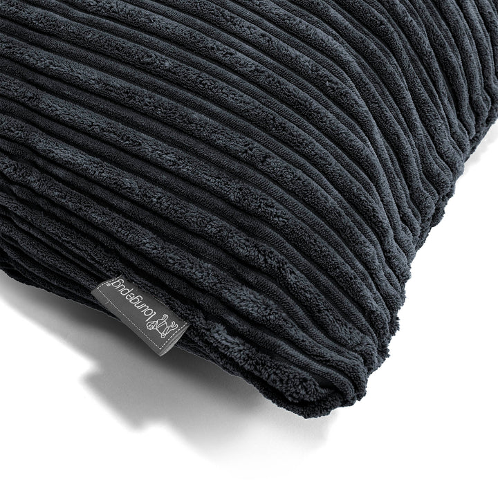 Coussin 47 x 47cm - Côtelé Noir 03