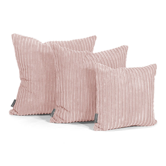 Coussin 47 x 47cm - Côtelé Rose 02