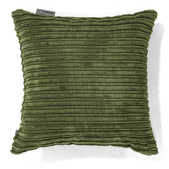 Housse de Coussin 47 x 47cm - Côtelé Vert Forêt 01