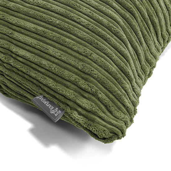 Housse de Coussin 47 x 47cm - Côtelé Vert Forêt 03
