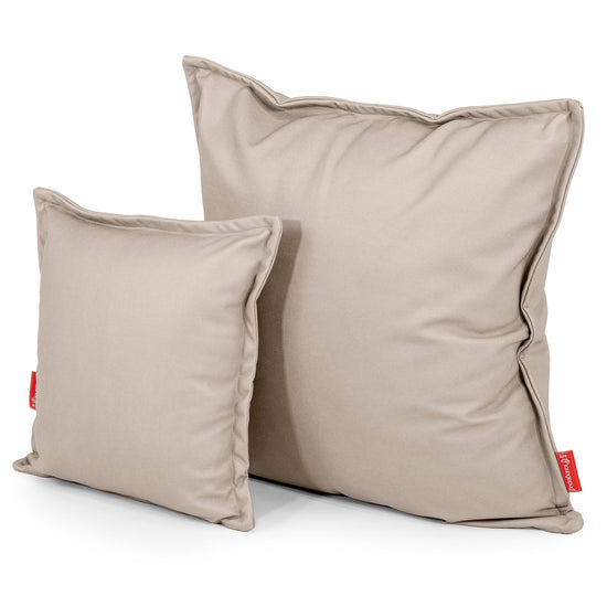 Housse de Coussin 47 x 47cm - Cuir Végan Ivoire 02