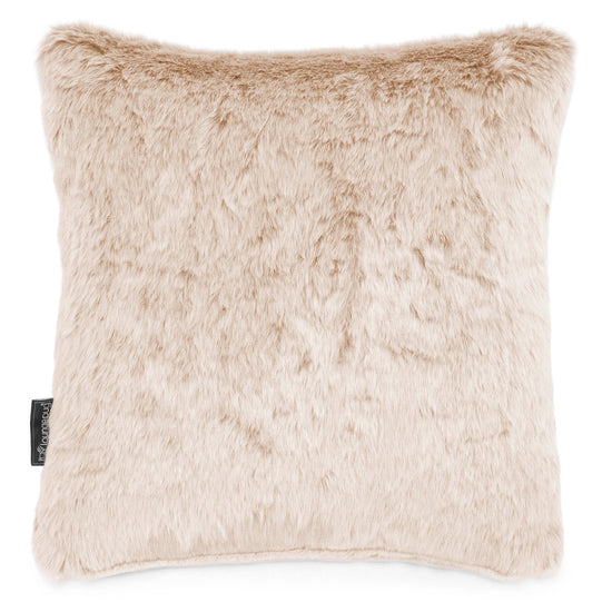 Coussin 47 x 47cm - Fausse Fourrure Lapin Blanc 01