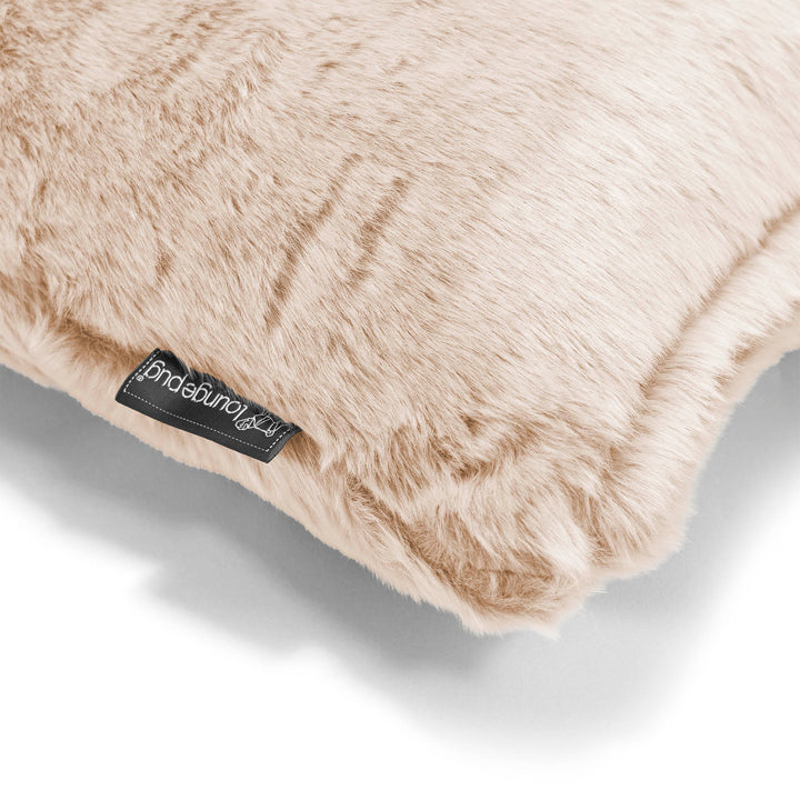 Coussin 47 x 47cm - Fausse Fourrure Lapin Blanc 03