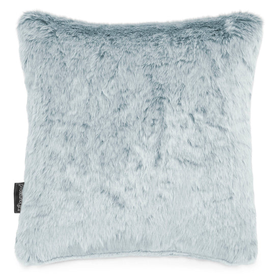 Coussin 47 x 47cm - Fausse Fourrure Lapin Bleu Pastel 01
