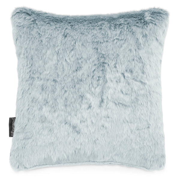 Coussin 47 x 47cm - Fausse Fourrure Lapin Bleu Pastel 01