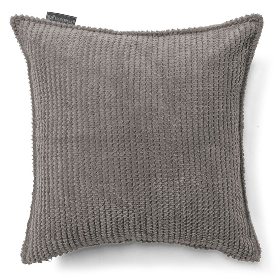 Coussin 47 x 47cm - Pompon Anthracite 01
