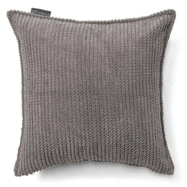 Coussin 47 x 47cm - Pompon Anthracite 01