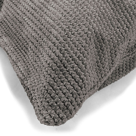 Coussin 47 x 47cm - Pompon Anthracite 03