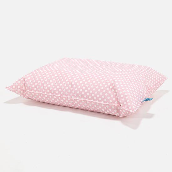 Coussin Pouf Enfant - Imprimé Rose à Pois 02