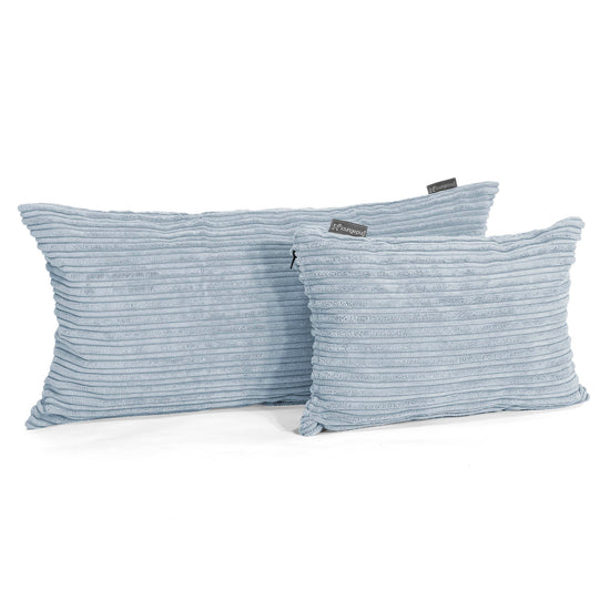 Coussin Rectangulaire 35 x 50cm - Côtelé Bébé Bleu 03