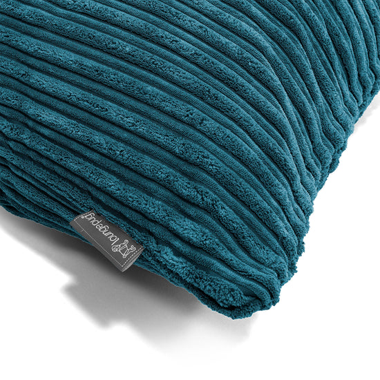 Coussin Rectangulaire 35 x 50cm - Côtelé Bleu Canard 02