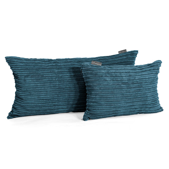 Coussin Rectangulaire 35 x 50cm - Côtelé Bleu Marine 03