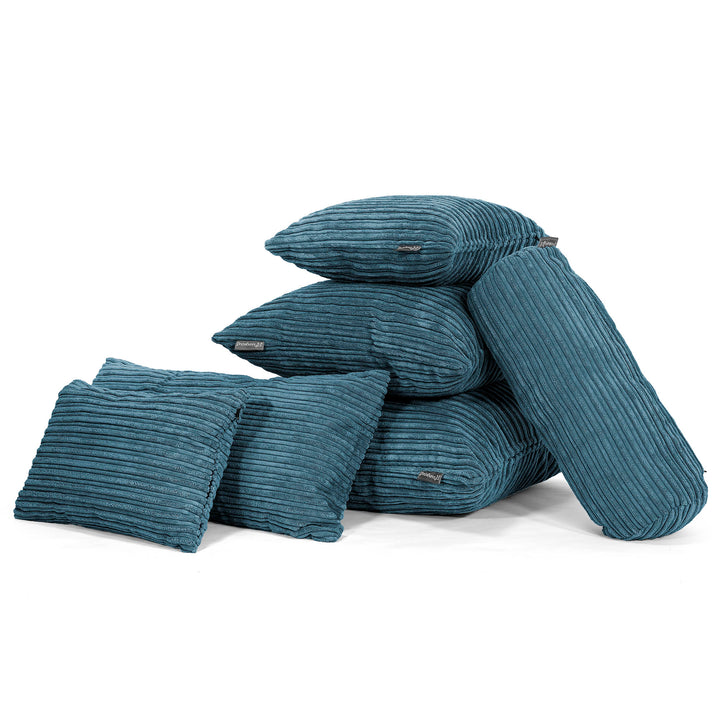 Coussin Rectangulaire 35 x 50cm - Côtelé Bleu Marine 04