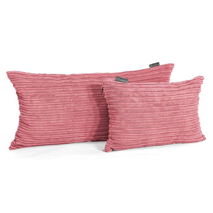 Coussin Rectangulaire 35 x 50cm - Côtelé Corail 03