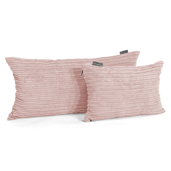 Coussin Rectangulaire 35 x 50cm - Côtelé Rose 03