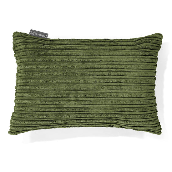 Housse de Coussin Rectangulaire 35 x 50cm - Côtelé Vert Forêt 01