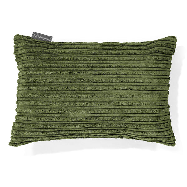 Housse de Coussin Rectangulaire 35 x 50cm - Côtelé Vert Forêt 01