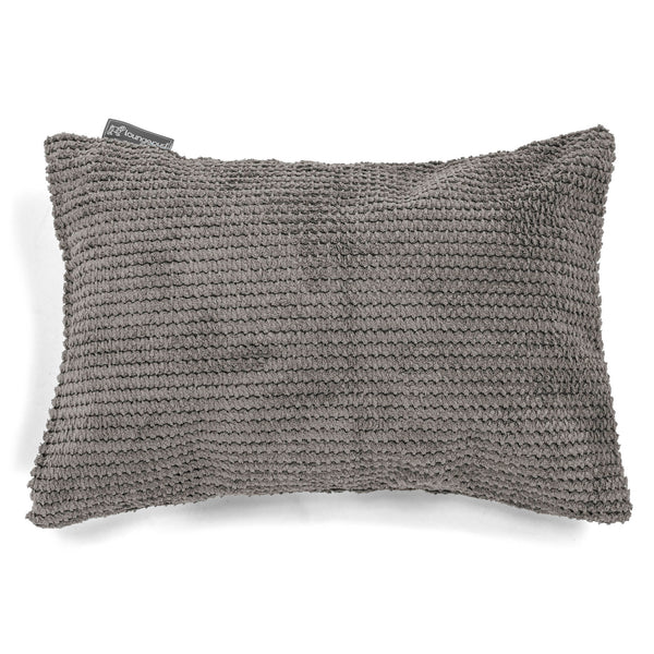 Coussin Rectangulaire 35 x 50cm - Pompon Anthracite 01