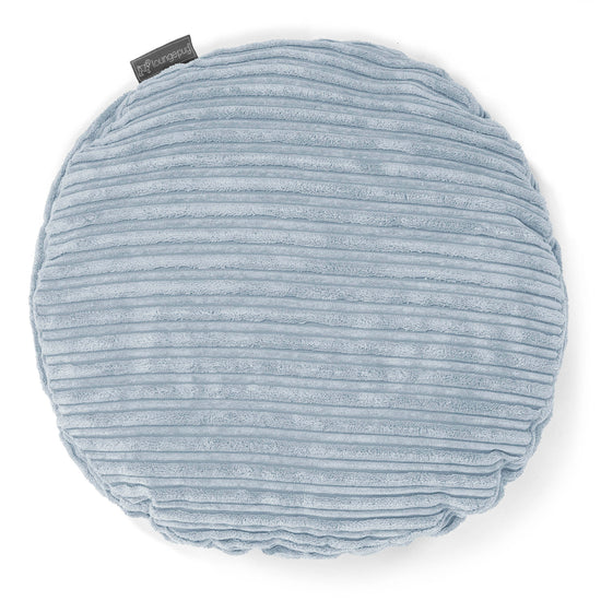 Coussin Rond 50cm - Côtelé Bébé Bleu 01