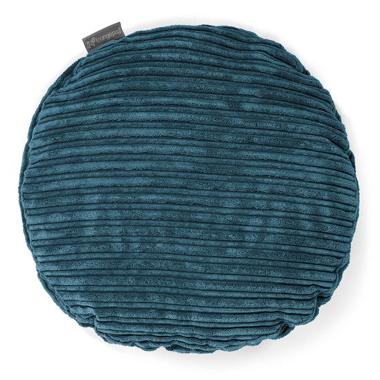 Coussin Rond 50cm - Côtelé Bleu Marine 01